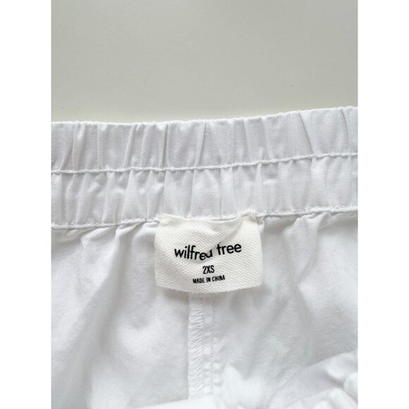 Aritzia WILFRED FREE Boardwalk White Cotton Poplin Pajama Pants, Size 2XS - Picture 8 of 15